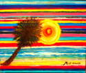 Sun sex and sand...  Acrylic on canvas 60 cm H x 50 cm. 18.12.2022.jèh