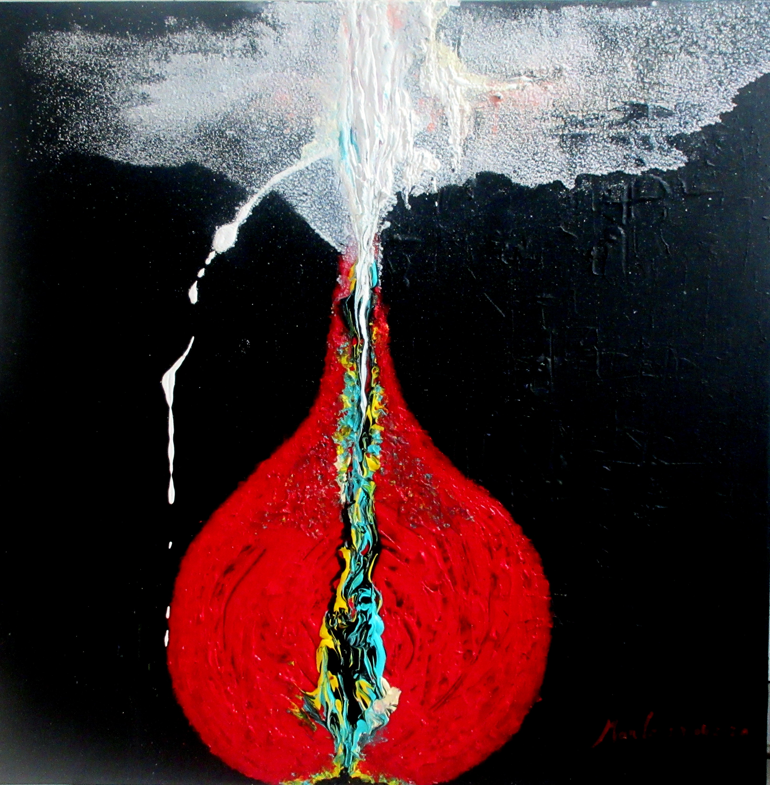 CORONAVIRUS... but THE SOUL ESCAPES ....FREE.... Acrylic on canvas 23.04.2020. %2227.50