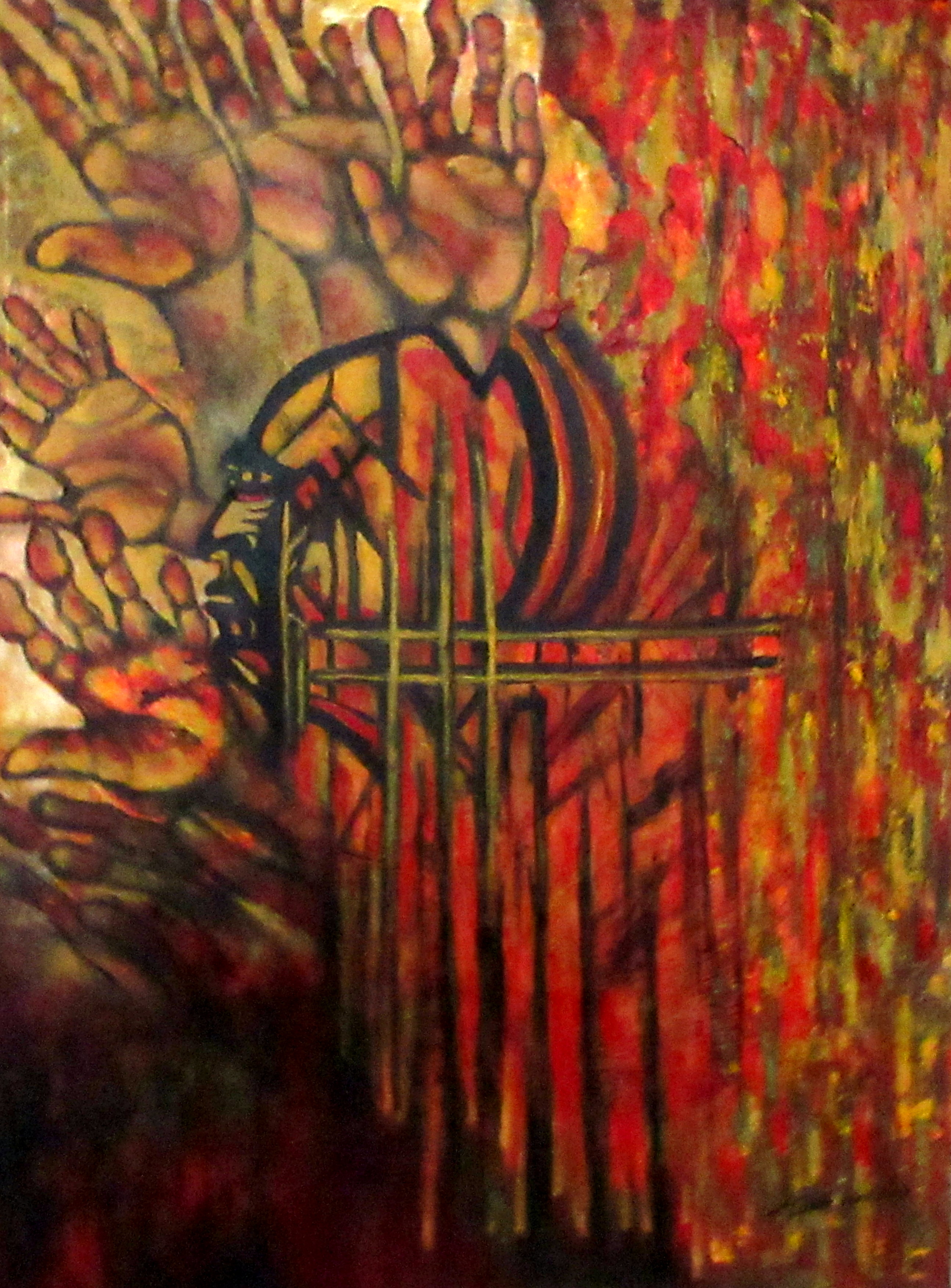 Inferno-...-Hell...Sexual-harrassement...-an-Archaïsme-ever-present.-OIl-and-acrylic-2231.4022-x-23.6222-W-05.02.-2018.-6000-6500