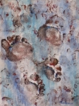 Coming 30/40 cm Footprints Emotional Action Painting VENDU
