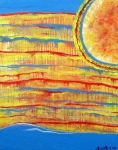Planet Earth - Summertime. Planète terre - L\'été, huile/acrylque  70/60cm