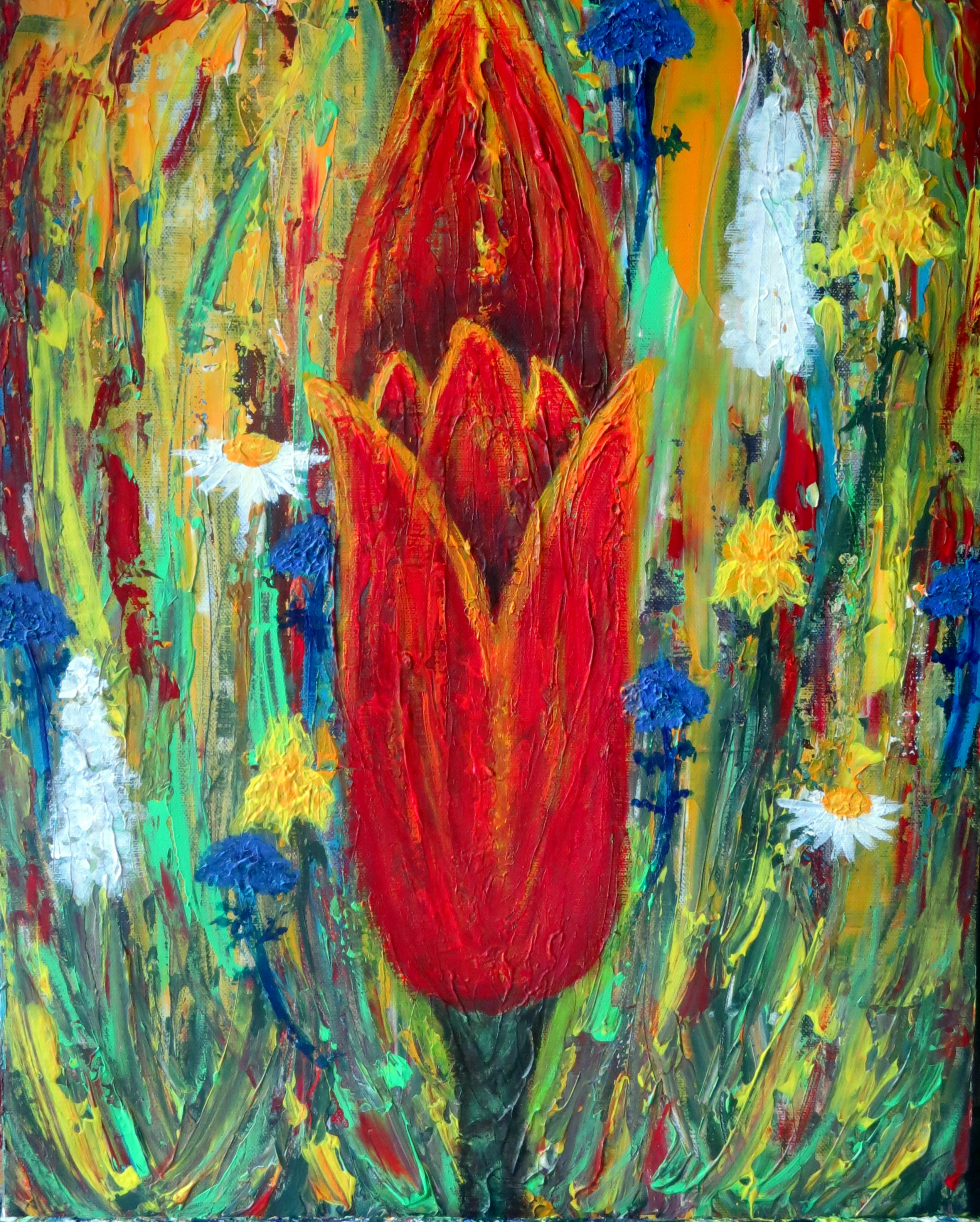 La tulipe royale, acrylique. 50-40cm.03. 2015